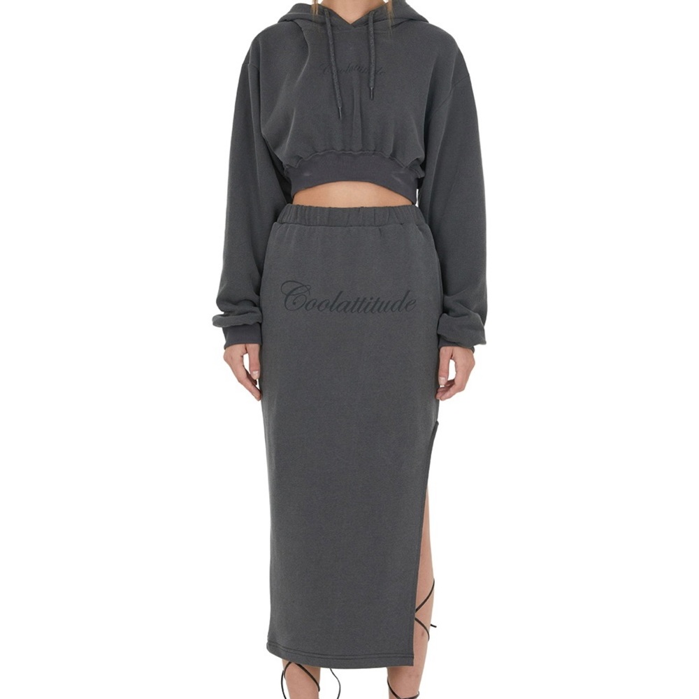 Itzavibe Cooltitude Crop Hoodie & Skirt Set